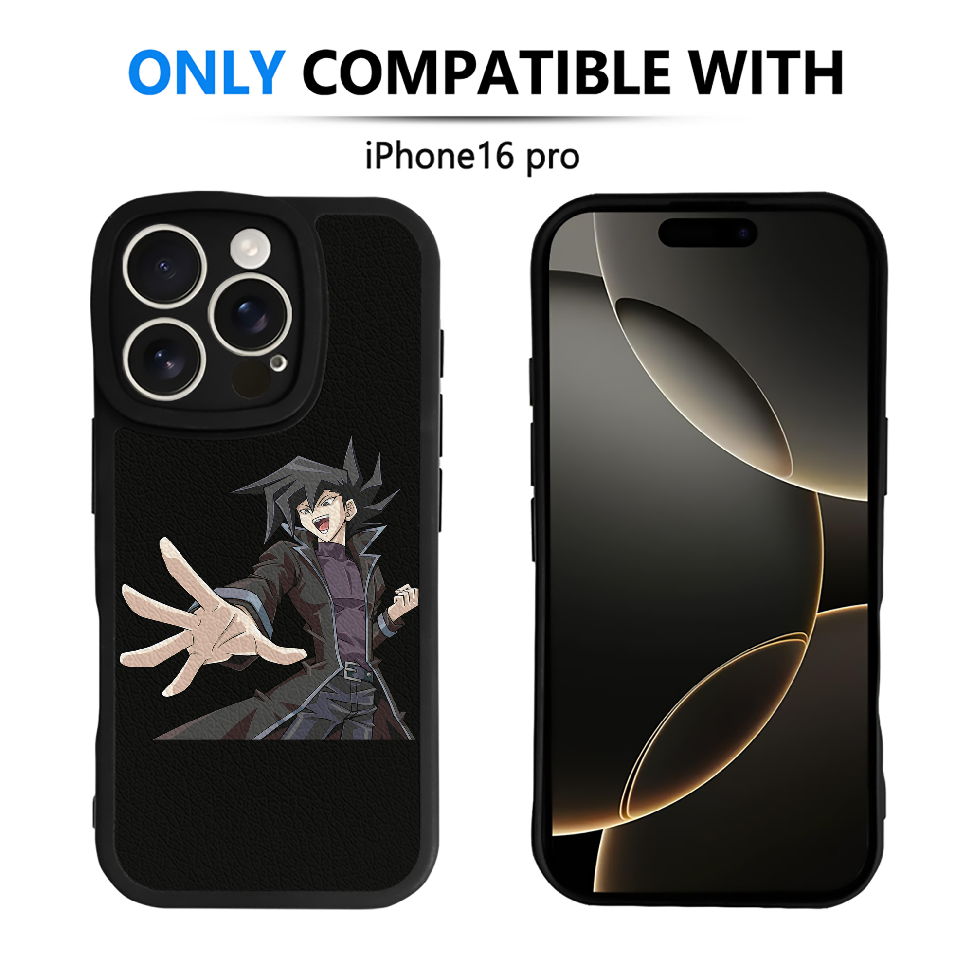 （画像用） 遊☆戯☆王 Yu-Gi-Oh! 【iPhone 16シリーズ対応】シリコンスマホケース（レザー調） 材質：シリコン